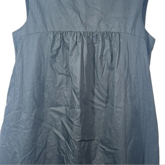 Theory Kadie Black Cotton Mini Dress Size 8 Sleeveless Little Black Dress - Picture 5 of 11